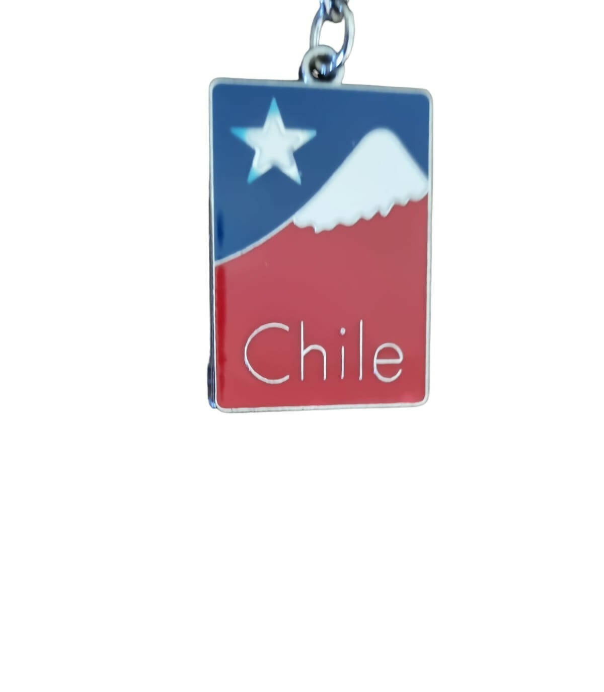 Llavero Chile con Estrella y Montaña