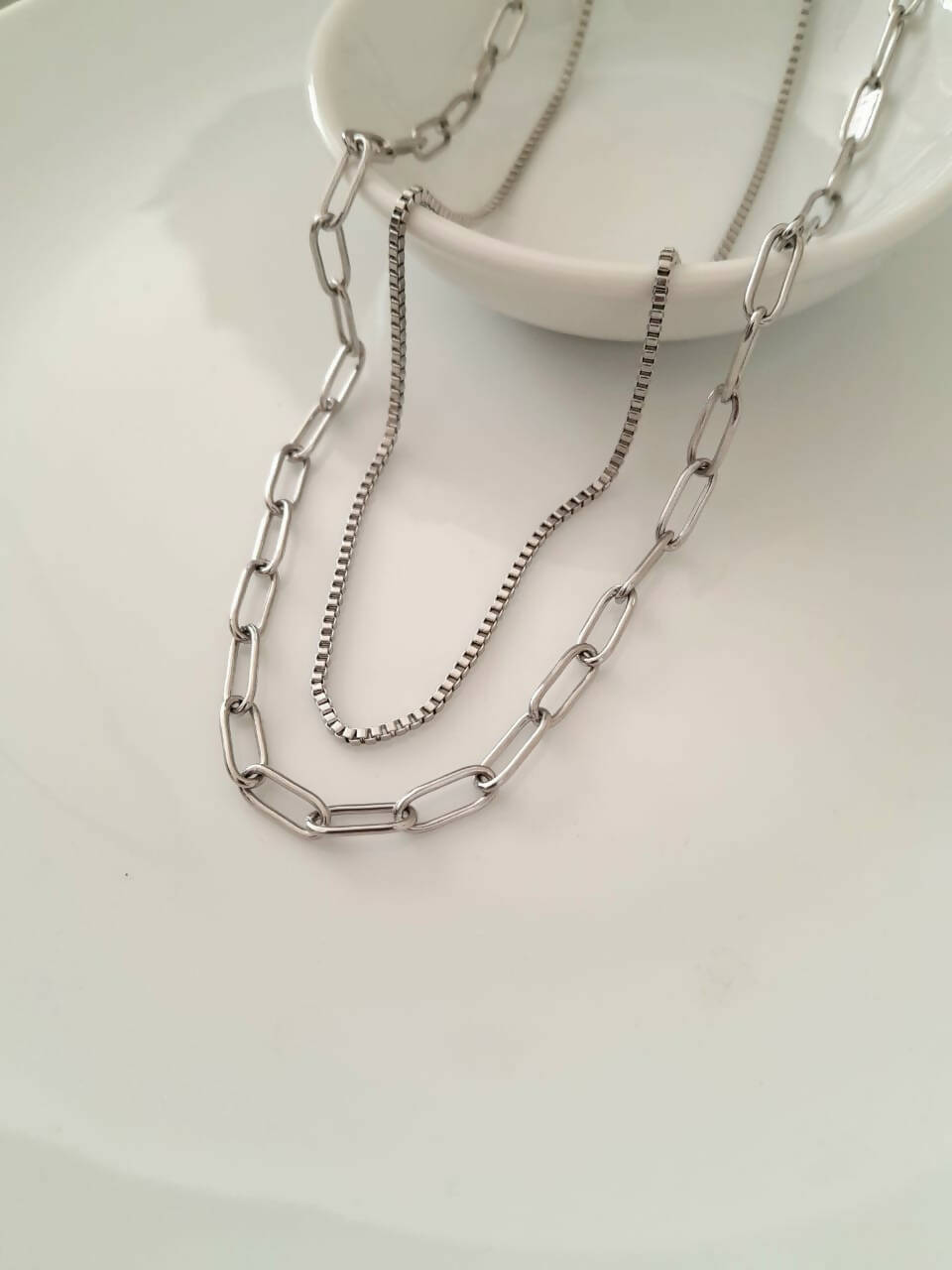 COLLAR ESLABONES DOBLE SILVER