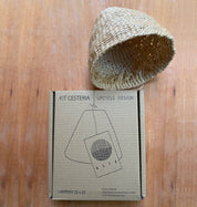 KIT de Cestería Lámpara 22x22cm cuerda beige