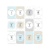 Tarjetas Meses Bebé "Tempo Gris"