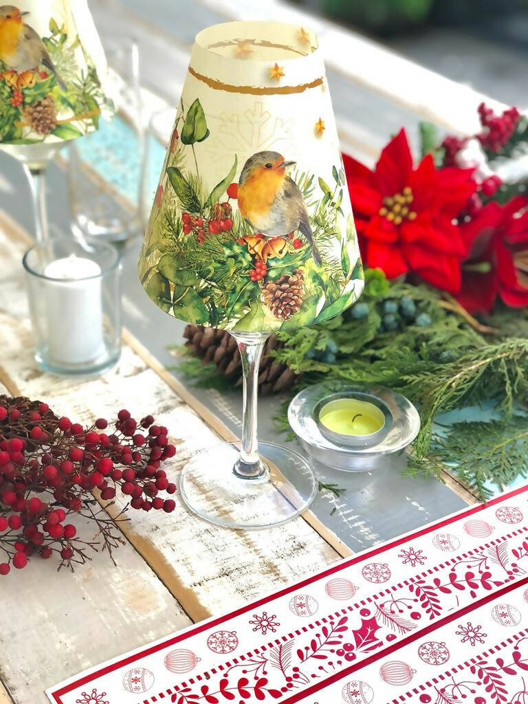 Pantallas para Copas Pájaro Navideño