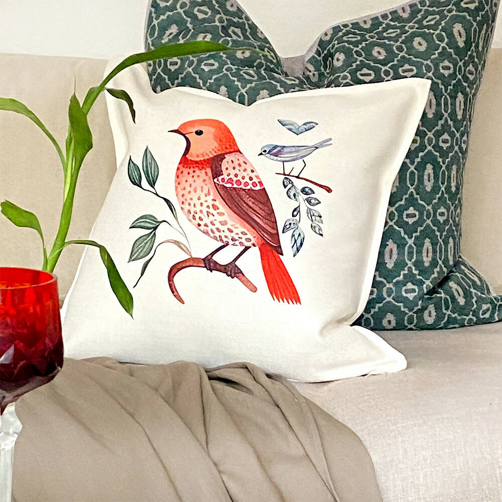 Cojín Zorzal Rojo - 45 x 45