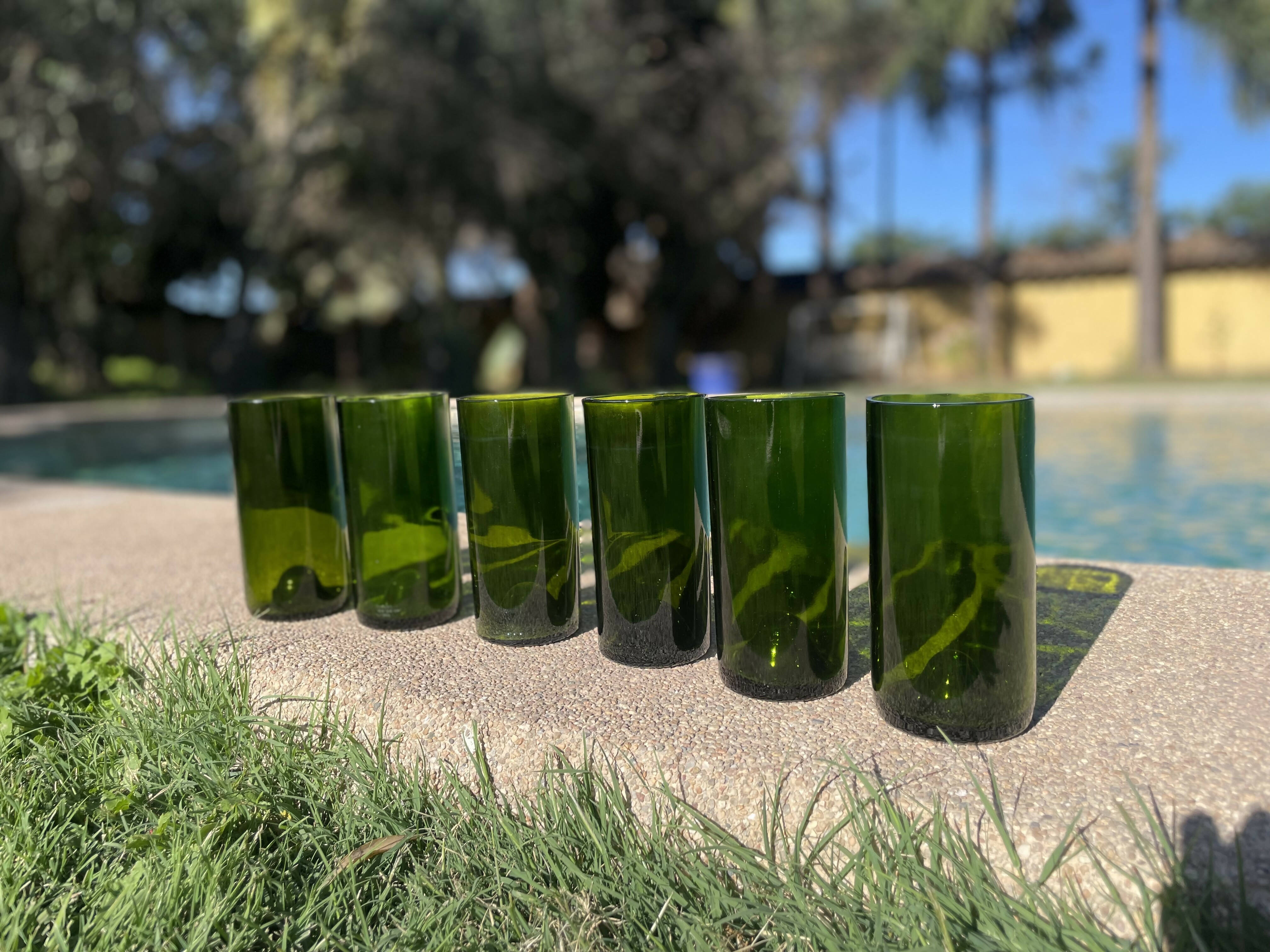 Stoneglass sixpack vasos verdes
