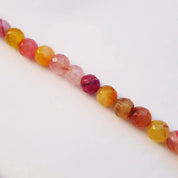 Collar Agata Naranjo-Fucsia con baño de oro