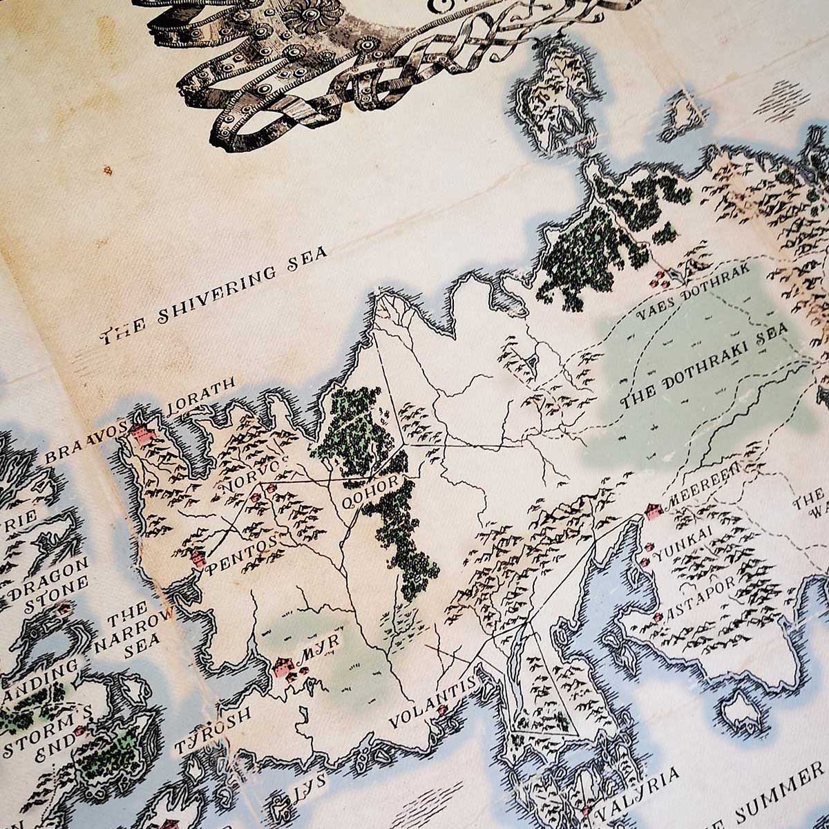 Mapa de Game of Thrones - Enmarcado A PEDIDO