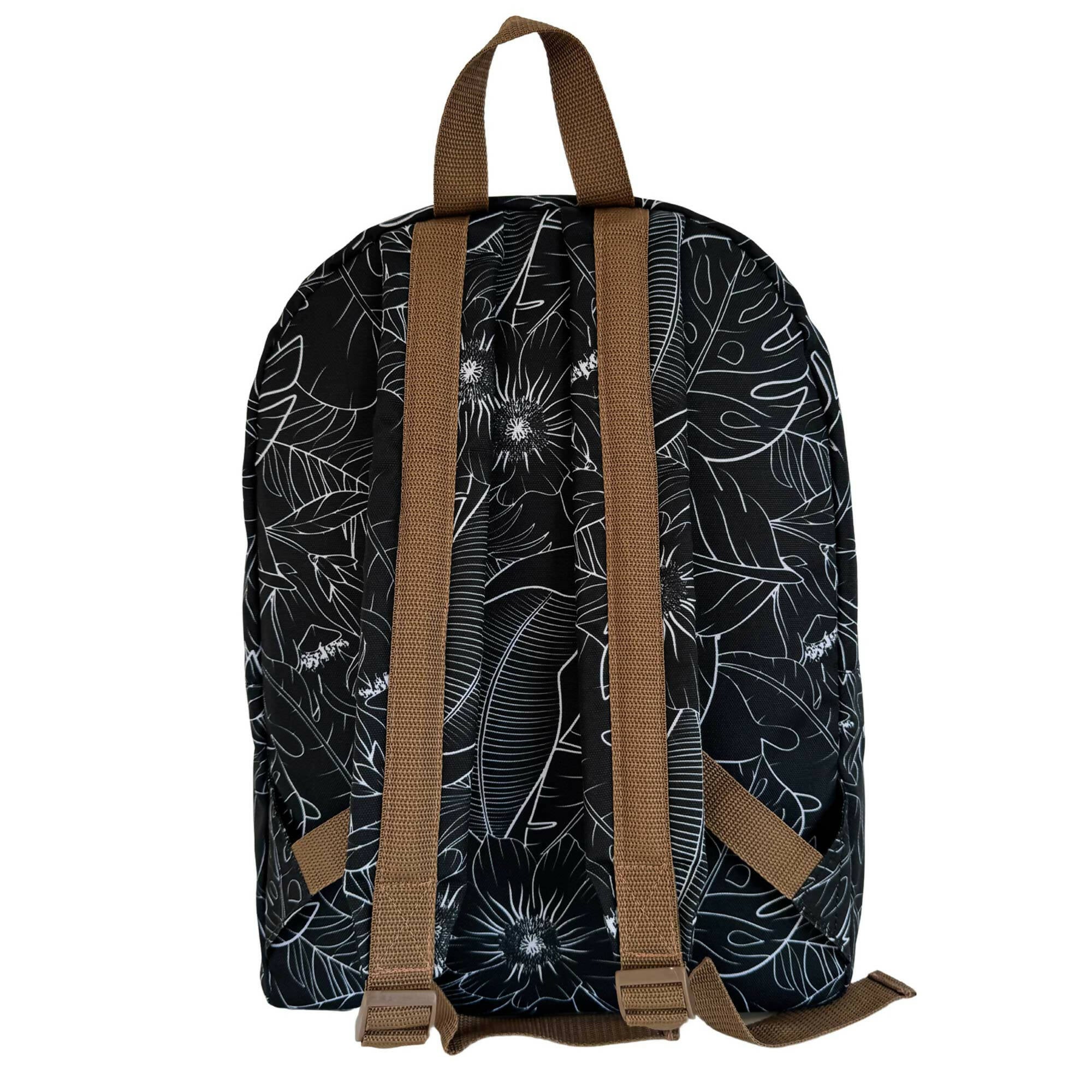 Mochila sustentable botánica negra Paper Home 02