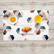 Set x 6 individuales anti manchas rectangulares hexágonos Paper Home