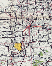 Mapa de Estados Unidos y sus Carreteras, 1926 - Lámina