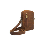 Cartera de cuero Canela