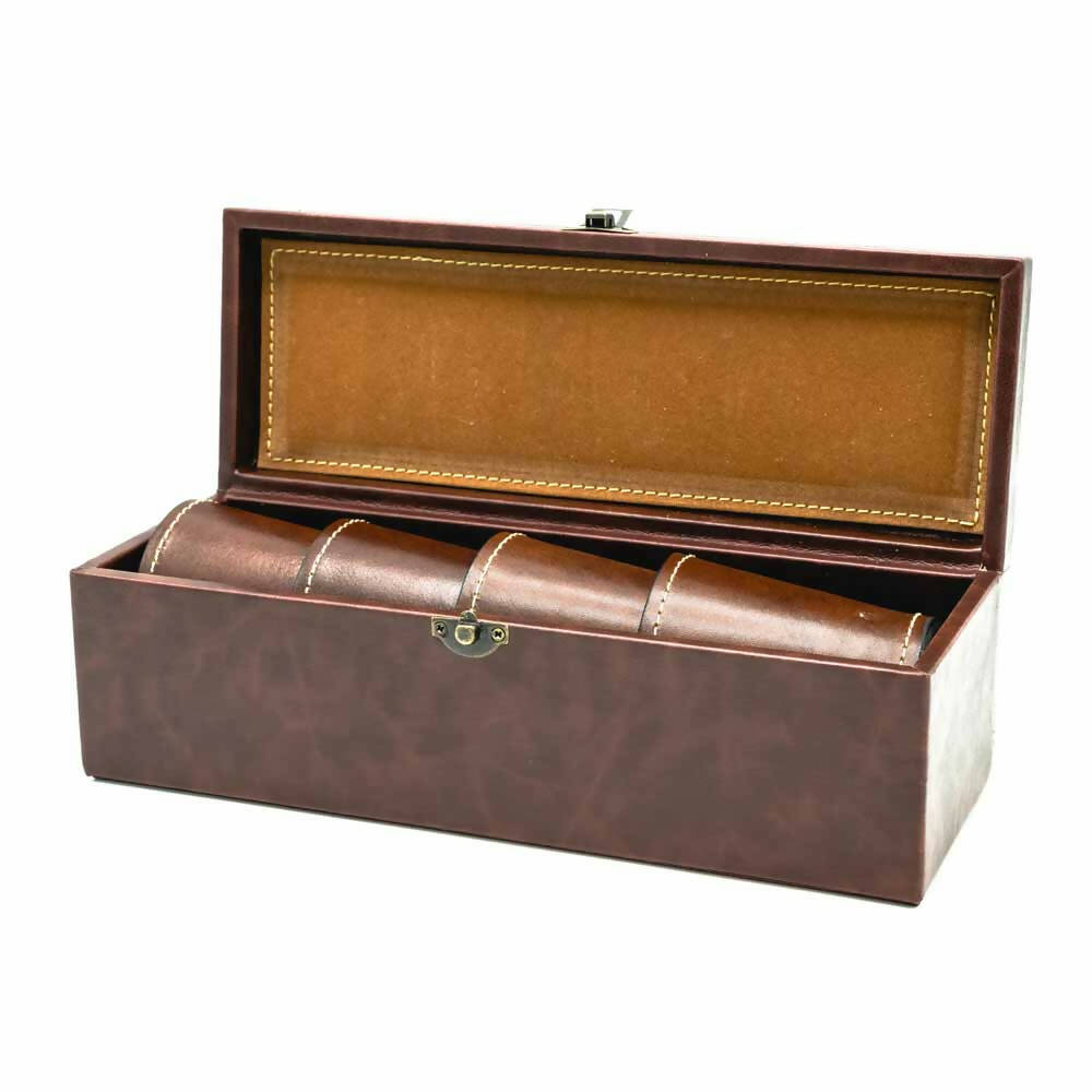 Juego de cachos cuero hecho a mano