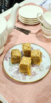 Plato Pan redondo, flores