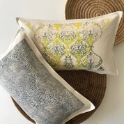 Cojin Tapiz Azul Limón 2 - 50 x 30