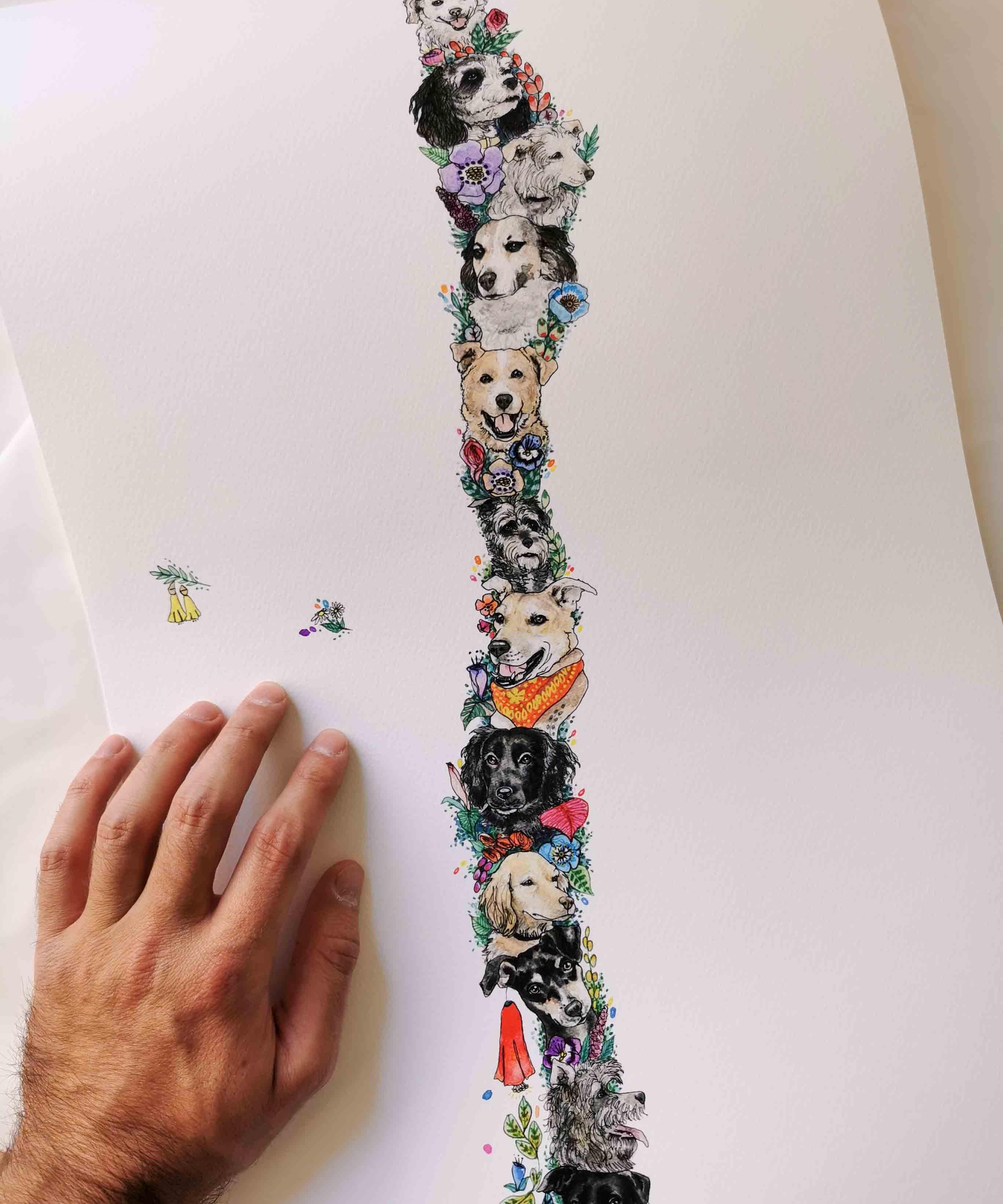 Mapa de Quiltros Chilenos - Lámina - Mappin