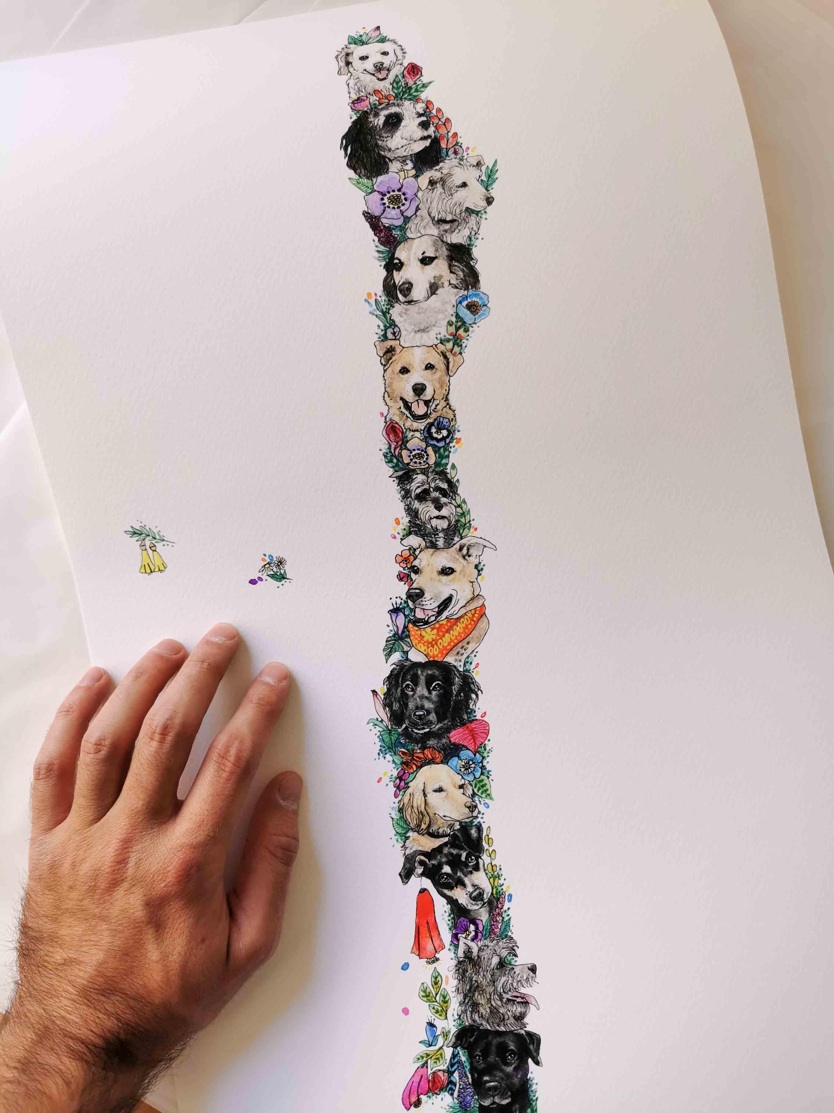 Mapa de Quiltros Chilenos - Lámina - Mappin