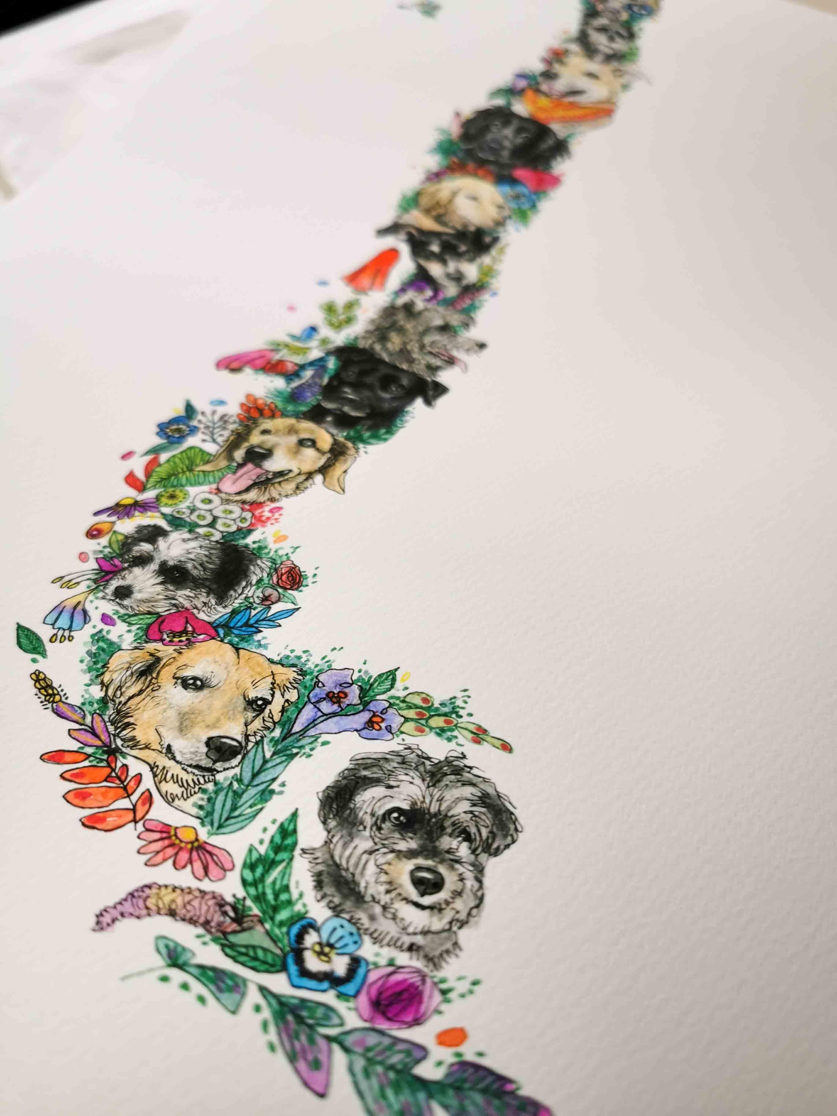 Mapa de Quiltros Chilenos - Lámina - Mappin