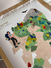 Mapa de Trekking en Santiago - Lámina - Mappin