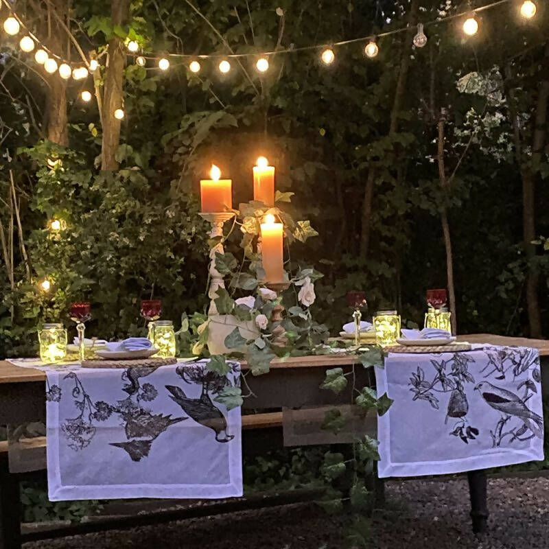 Camino de mesa Aves Chilenas - Velo Organza