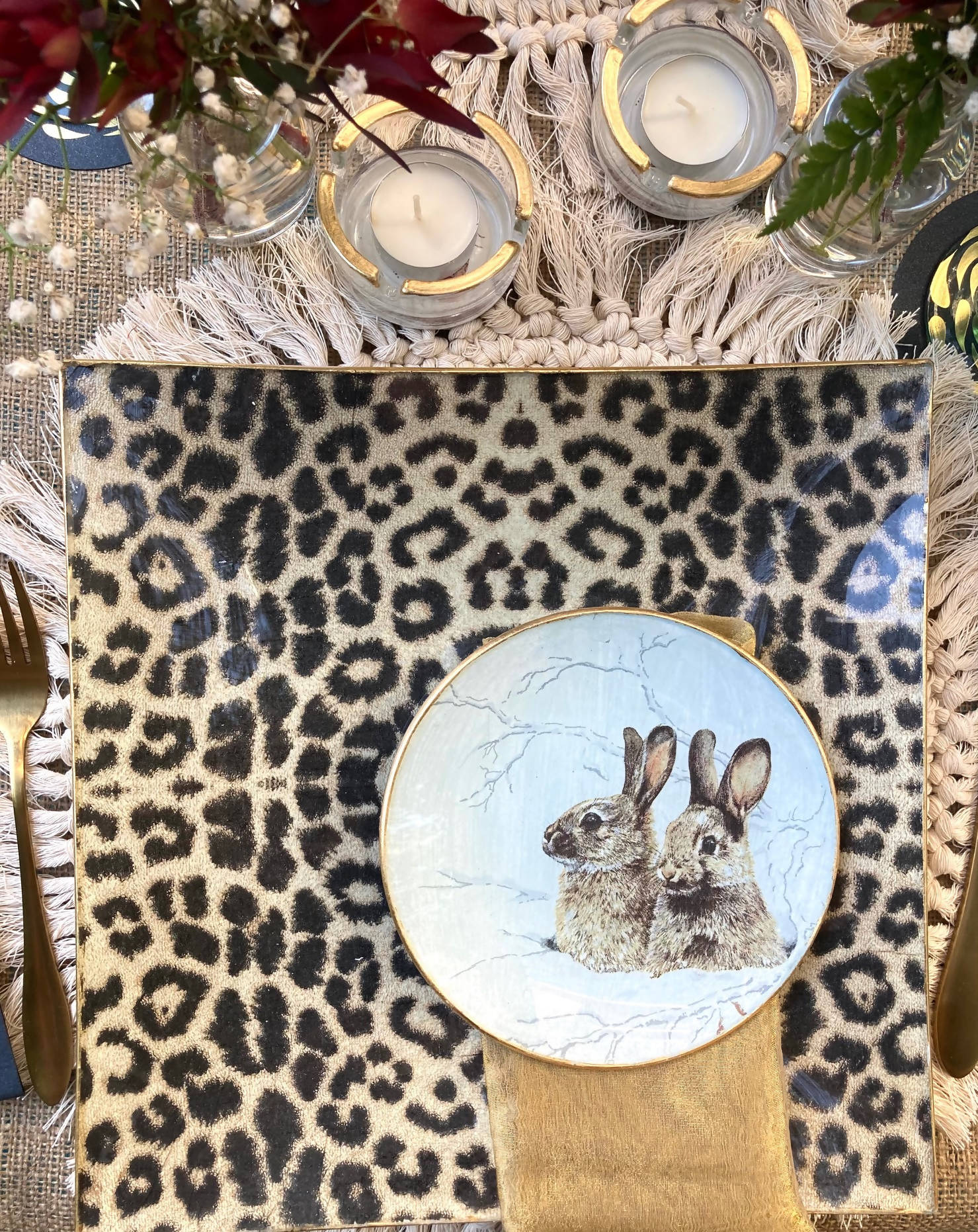 Plato Fondo Print cuadrado