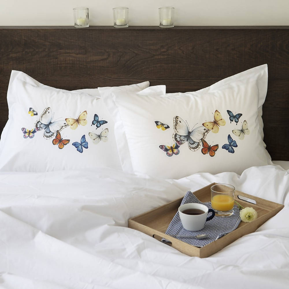 FUNDA DE ALMOHADA MARIPOSAS COLORES