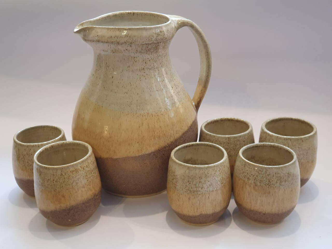 JUEGO PISCO SOUR BEIGE CON MANGO