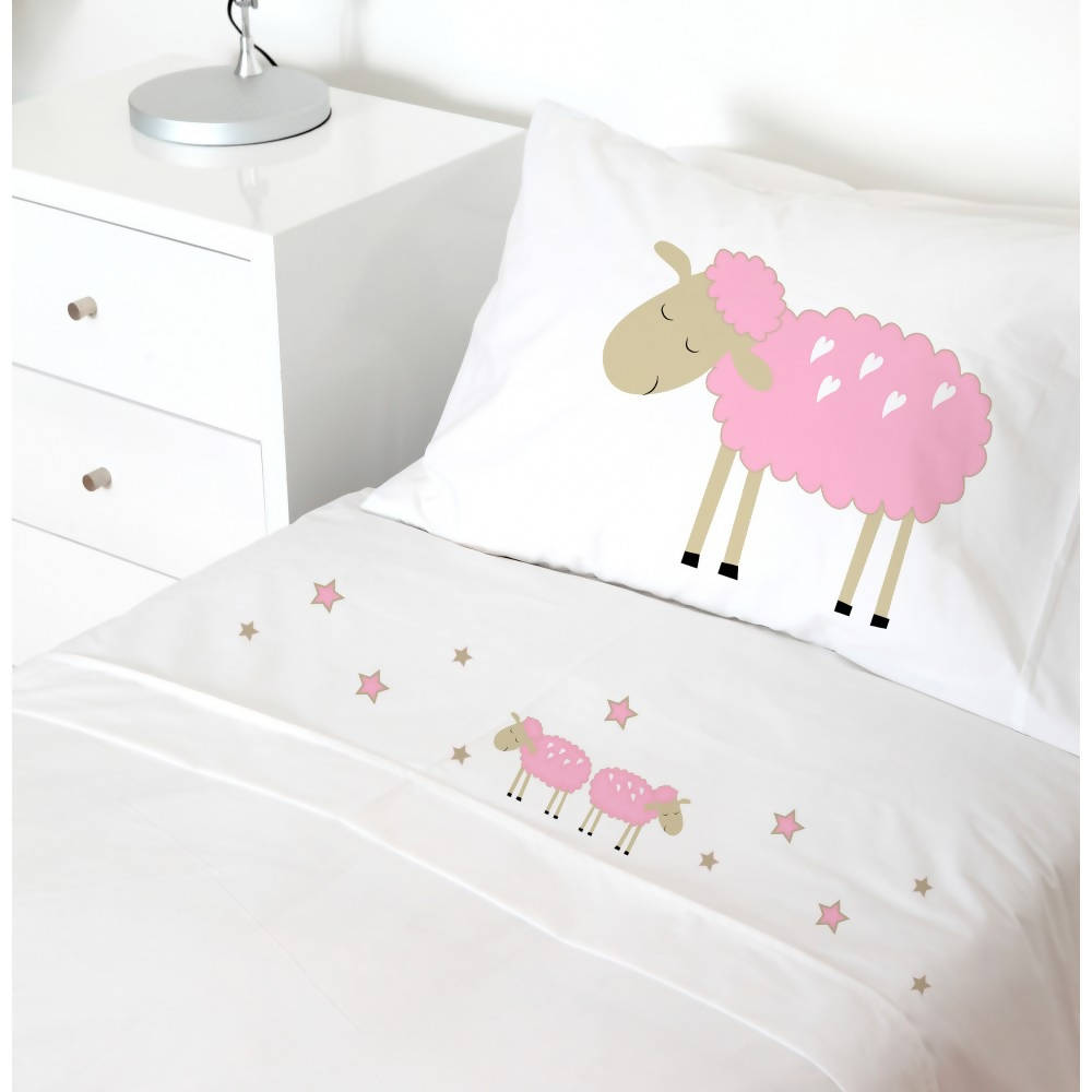 Juego de Sábanas Ovejita Rosada