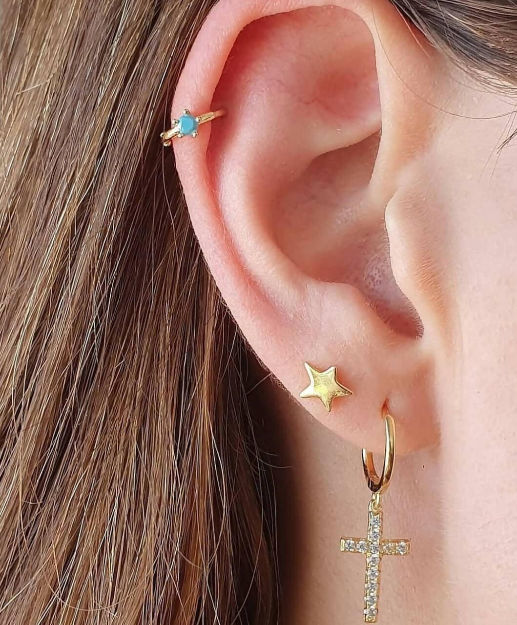 Estrellas lisas baño oro