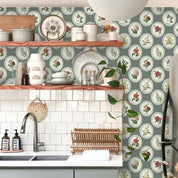 cocina mantel verde