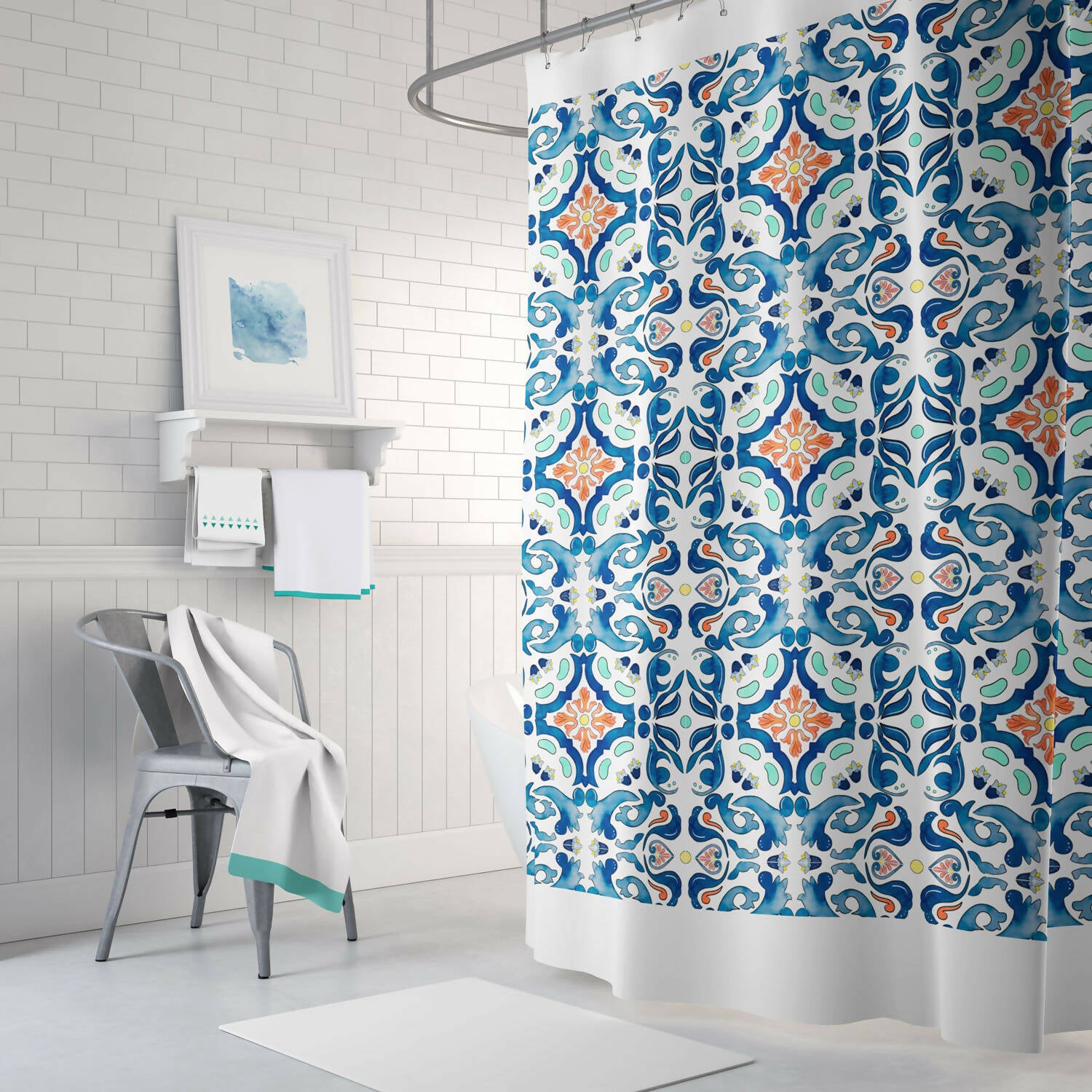 Cortina de baño mosaico Paper Home
