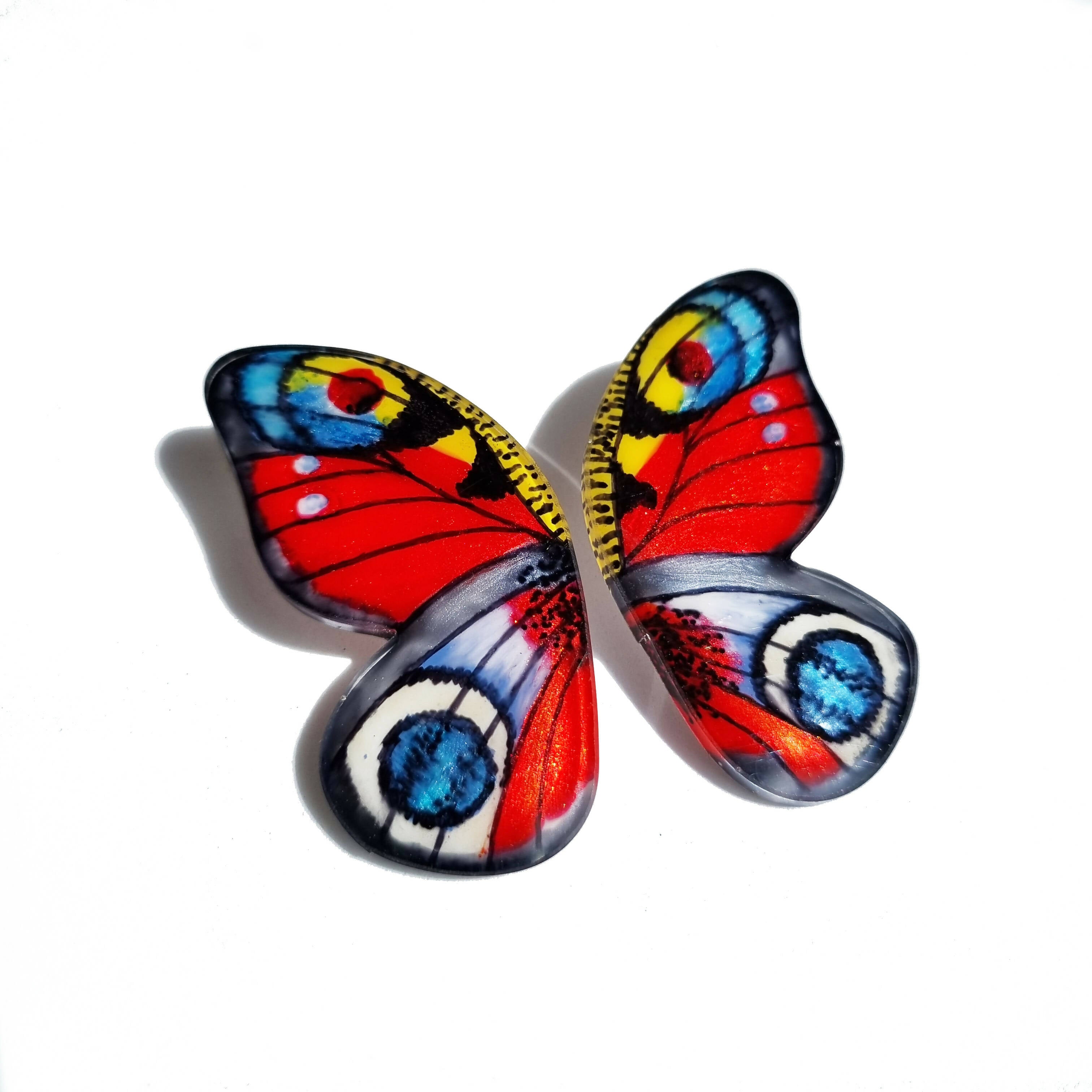 Aros Semi Mariposa Pavo Real M con Pin