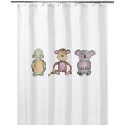 Cortina de baño Animales Acuarela