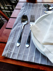 Individuales Grises con lineas blancas