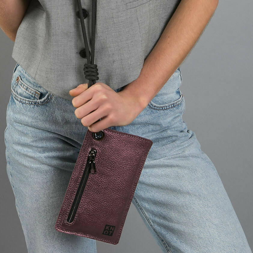 BBKNOT Portacelular / Rojo Metálico / Negro