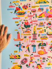 Mapa Ilustrado de La Serena - Lámina