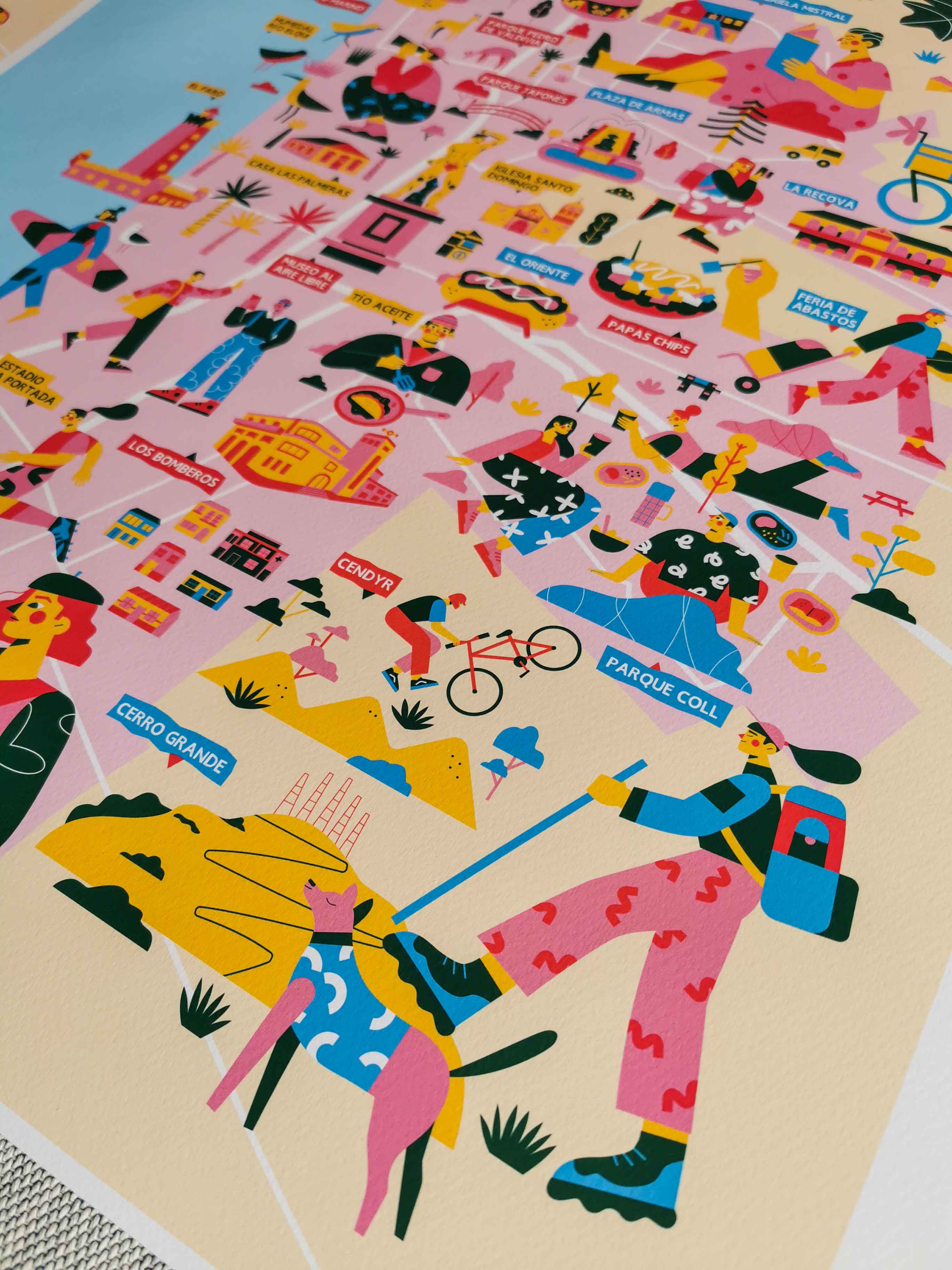 Mapa Ilustrado de La Serena - Lámina