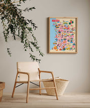 Mapa Ilustrado de La Serena - Lámina