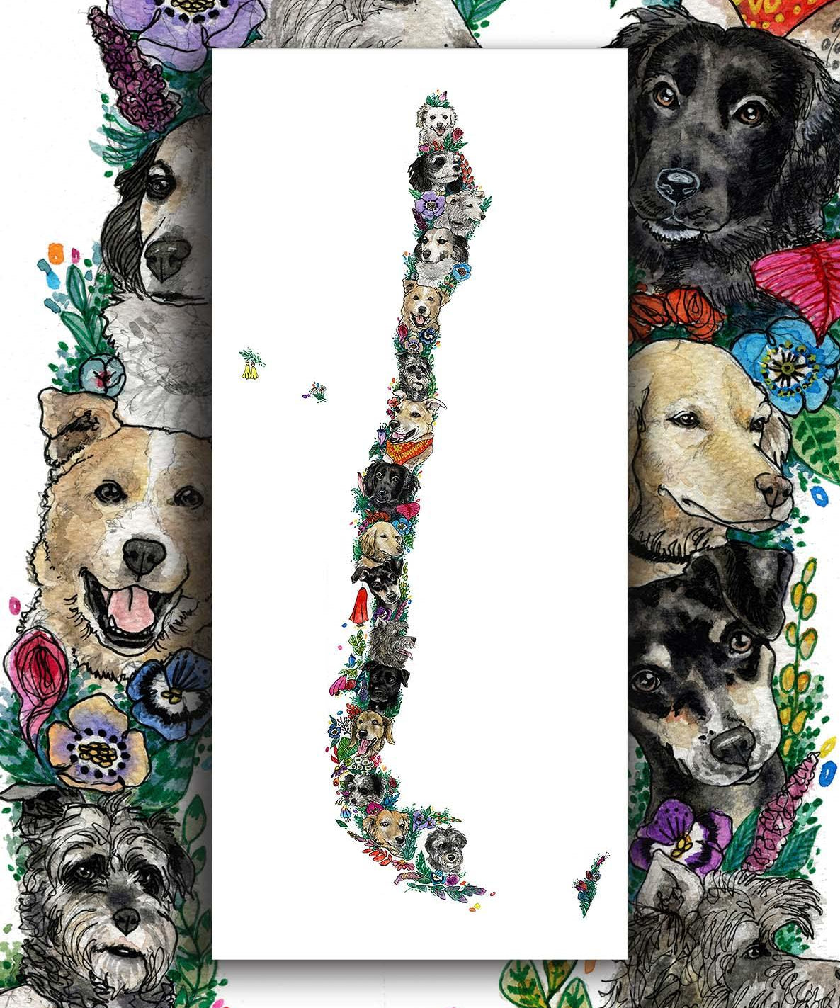 Mapa de Quiltros Chilenos - Lámina - Mappin