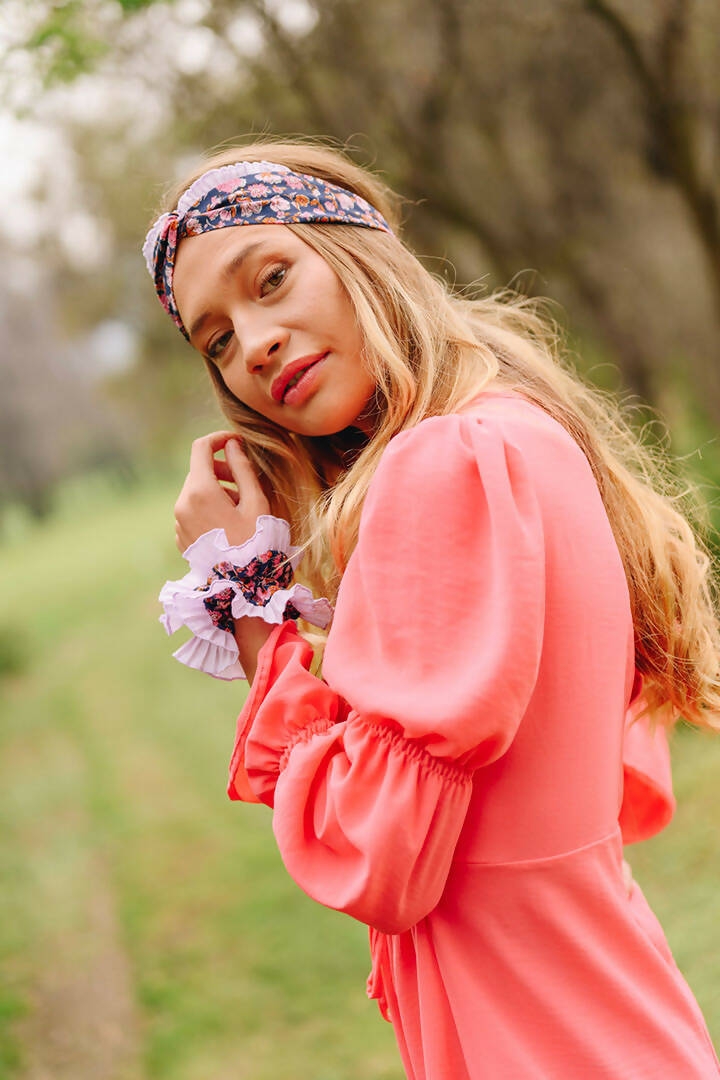 Cintillo Turbante Lavanda Floral