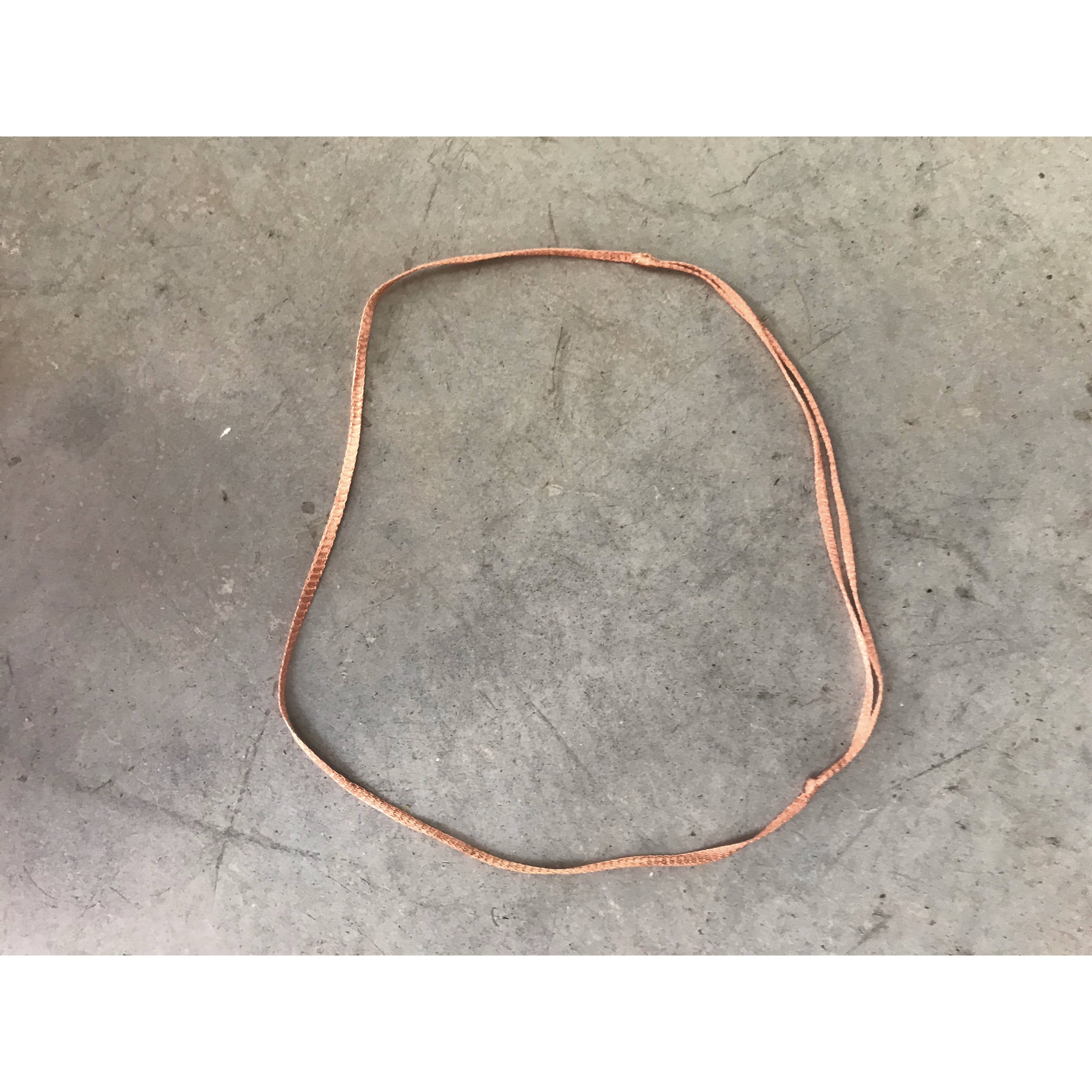 Collar cobre tejido nudo corrido