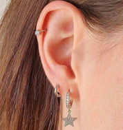 ARGOLLAS CON CIRCONES Y ESTRELLA COLGANDO