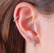 Aros mini alfiler plata