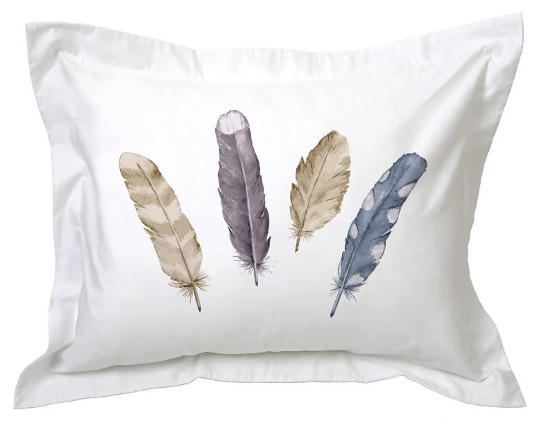 Funda de Almohada Plumas Grises