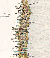 Mapa de Chile 2022 Sepia - Lámina - Mappin