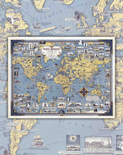 Mapa Mundi de las Maravillas 1939 - Lámina