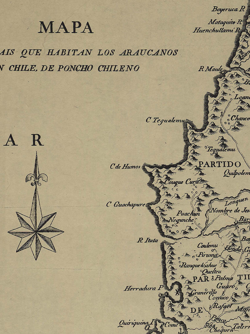 Mapa de Arauco Vintage - Lámina