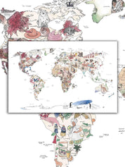 Mapa Bellezas del Mundo - Lámina - Mappin