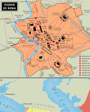 Mapa del Imperio Romano al 120 d.C - Lámina