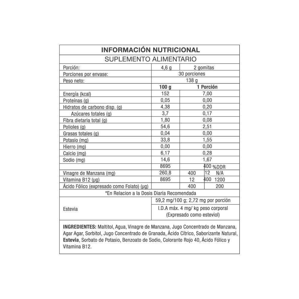 Vinagre de Sidra de Manzana - Regula peso y colesterol 1 mes - NewPharma