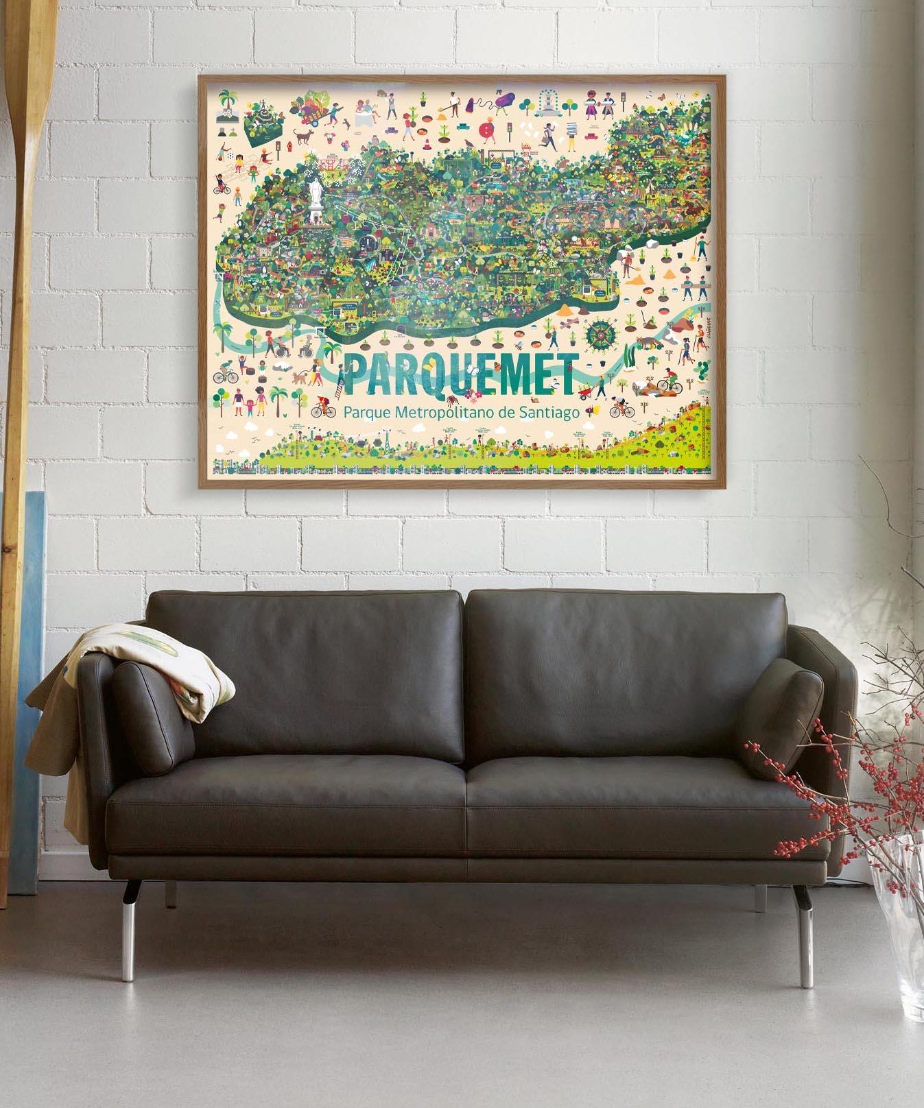 Mapa del Parque Metropolitano de Santiago - Lámina - Mappin