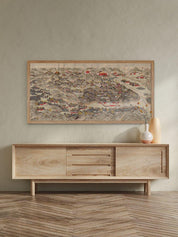 Mapa ilustrado del Palacio Rehe (Chengdé), China - Lámina - Mappin