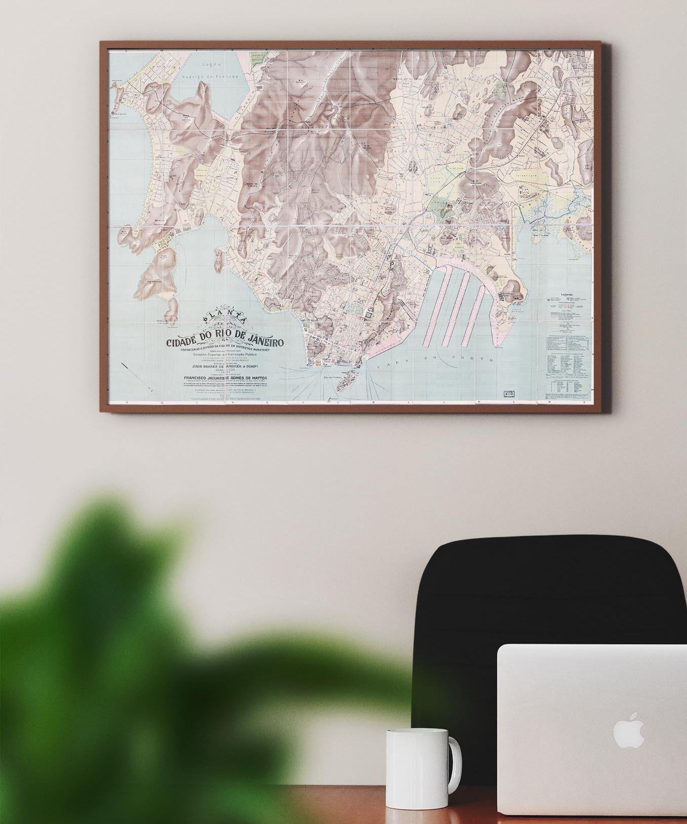 Mapa de Rio de Janeiro antiguo - Lámina - Mappin